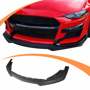 Lèvre de pare-chocs avant en PP pour Ford <span class=keywords><strong>Mustang</strong></span> <span class=keywords><strong>2014</strong></span>-2021, style GT500 MP, séparateur de pare-chocs de remplacement, noir texturé - Product Image 4