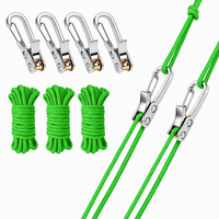 Accessoire de camping extérieur transfrontalier le plus vendu : Corde de tension pour tente et auvent, réfléchissante, coupe-vent, en polypropylène et zinc
