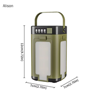 Lanterne de camping solaire LED 3-en-1 étanche IP44, lampe torche rechargeable 2000mAh USB Type-C 5000K lumière du jour, portable pour jardin