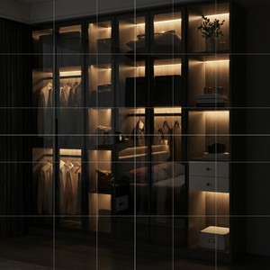 <span class=keywords><strong>Armario</strong></span> Modular de Lujo Moderno Personalizado para el Hogar, Sistema de <span class=keywords><strong>Armario</strong></span> Empotrado de Madera, <span class=keywords><strong>Armario</strong></span> de Dormitorio con Puertas de <span class=keywords><strong>Cristal</strong></span> - Product Image 4