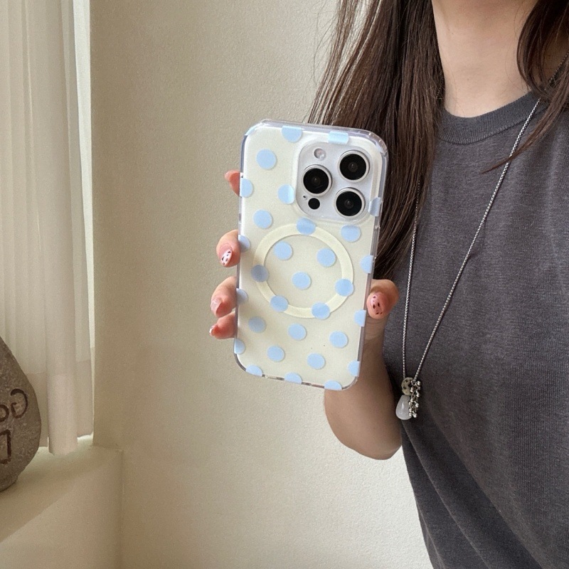 Magnetic Matte IMD Polka Dots, Yellow Base