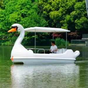 2024 Phong cách tươi 4-6 người điện cho hồ đi chơi Flamingo thiên nga đạp thuyền