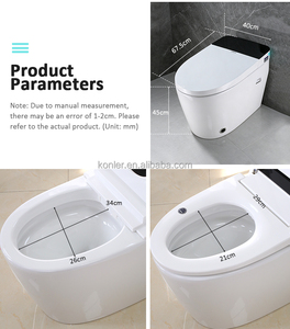 <span class=keywords><strong>WC</strong></span> intelligent électrique moderne à ouverture automatique et chauffage instantané, avec fonction de lavage féminin et auto-nettoyant - Product Image 5