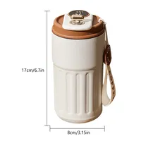 Bouteille d'eau intelligente numérique LED température tasse à café tasse gobelet en acier inoxydable fiole à vide pour camping noël