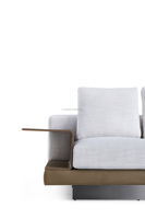 Canapé modulable italien de luxe en cuir pleine fleur Canapé moderne minimaliste en ligne pour petits salons