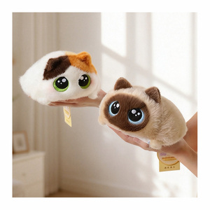 Peluche Gatto Loaf Personalizzabile con Logo, 15cm, <span class=keywords><strong>Occhi</strong></span> <span class=keywords><strong>Grandi</strong></span>, Giocattolo Kawaii per Decorazione Ufficio e Antistress - Product Image 1