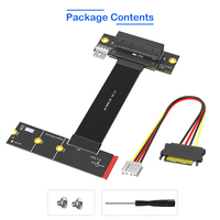 L'adaptateur M.2 NVMe Key M vers PCIe 4X convertit les mises à niveau de bureau en emplacements PCIe 1x/4x/8x/16x pour ordinateur portable avec câble d'alimentation 4 broches inclus