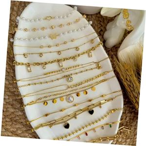 Pulsera de Moda Impermeable al por Mayor de Acero Inoxidable con Baño de Oro de 18K, Corazón, Circonita, Perla y Mariposa para Mujer - Product Image 1