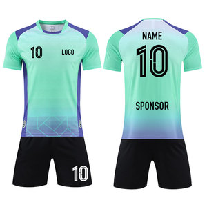 Maillot de football style italien 100% polyester imprimé par transfert thermique Noms et numéros d'équipe personnalisés Unisexe Respirant - Product Image 2