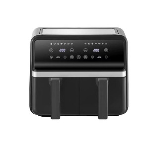 Vente directe usine Friteuse à air double panier avec design moderne grande capacité 4L + 4L carrés - Product Image 5