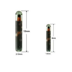 ISO Pets Mini Bio Glass RFID Microchip 8mm Étiquettes d'identification uniques pour chats et chiens EM4305 <span class=keywords><strong>Puce</strong></span> 134.2kHz Fréquence - Product Image 1