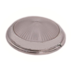 Plafonniers LED dôme blanc chaud 12VDC/3.1W certifiés CE pour véhicules automobiles et marins avec charnière en laiton en plastique - Product Image 1