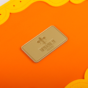 Luxury Metal Plate Logo Brand Food <strong>Gifts</strong> Durian Mooncake Packaging Cookies <strong>Biscuit</strong> Packing Orange Mooncake Box with Paper Tray - Product Image 4