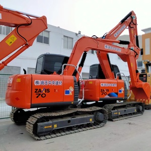 Excavatrice diesel Hitachi ZX70 d'occasion, 7 tonnes, mini-excavatrice sur chenilles, peinture d'origine, bon état des chenilles, modèle 2020, 54 CV - Product Image 1