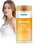 Capsules de vitamine E en gélules molles, antioxydant naturel, complément alimentaire quotidien pour adultes