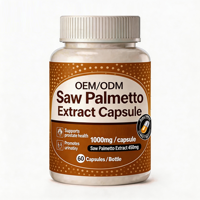 Capsule d'extrait de palmier nain OEM/ODM 1000mg – Soutien à la santé de la prostate et urinaire, suppléments pour la santé masculine adulte, éclaircissement de la peau