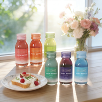 Bouteilles en verre transparent personnalisées de 30 ml, 60 ml, 100 ml, 120 ml, 150 ml pour jus de gingembre, shots énergétiques, compléments alimentaires avec bouchon à vis