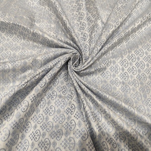 High Quality Grey Woven Poly Raw <b>Silk</b> <b>Fabric</b> Lightweight Soft Smooth Material Garment Making Dress Designing Home Textile - Product Image 3