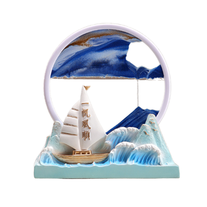 Ornement de sables mouvants de voile lisse résine de décompression créative artisanat décoration d'entrée en gros décoration haut de gamme - Product Image 2