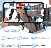 PIX-LINK K15 Microphone dynamique sans fil professionnel 3.5mm col Lavalier Revers Radio Microphone Live Lavalier Microphone