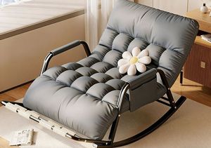 Sillón Reclinable Moderno <span class=keywords><strong>de</strong></span> Metal para Sala <span class=keywords><strong>de</strong></span> Estar, Balcón, Ocio y Descanso, con Funda <span class=keywords><strong>de</strong></span> Algodón Súper Cómoda - Product Image 3