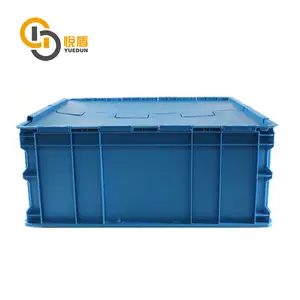 YDTB008 Heavy duty plastic turnover container attached PP logistics boxes solid moving boxes