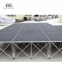 Scène mobile facile à installer, scène en aluminium, scène en contreplaqué, plateforme pour les événements de concert
