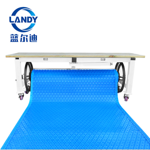 Enrouleur de couverture de piscine en aluminium Z001 Landy avec siège, couleur bois d'origine, durable et facile à installer, dernier design pour les couvertures solaires à bulles - Product Image 2