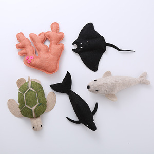 Durevole Ocean Animal Series <span class=keywords><strong>Catnip</strong></span> gat Toy Plush Crinkle Paper Design auto-intrattenimento compagno per animali domestici moderni ed eleganti - Product Image 4