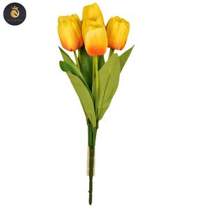EV Amazo 7 cabezas Real Touch flores <span class=keywords><strong>blanco</strong></span> <span class=keywords><strong>rojo</strong></span> rosa coloridos tulipanes artificiales para decoración de boda DIY - Product Image 5