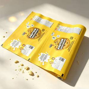 Film en rouleau laminé en aluminium imprimé sur mesure, qualité alimentaire, pour emballage automatique de snacks et biscuits, emballage flexible - Product Image 5