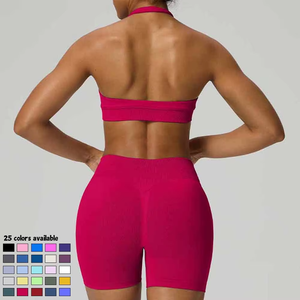 Ensemble <span class=keywords><strong>de</strong></span> vêtements <span class=keywords><strong>de</strong></span> <span class=keywords><strong>sport</strong></span> 2 pièces en 15 couleurs, logo personnalisé, non transparent, sans couture, ensemble <span class=keywords><strong>de</strong></span> soutien-gorge et short <span class=keywords><strong>de</strong></span> <span class=keywords><strong>sport</strong></span> pour femmes, évacuation <span class=keywords><strong>de</strong></span> l'humidité - Product Image 3