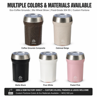 Mug isotherme en acier inoxydable 400 ml (13 oz) – Vente en gros usine – Gobelet de voyage à double paroi avec couvercle