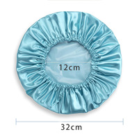 Grands bonnets de douche doublés EVA pour femmes, Bonnet de douche Double couche réutilisable et imperméable, Bonnet de bain élégant en Satin