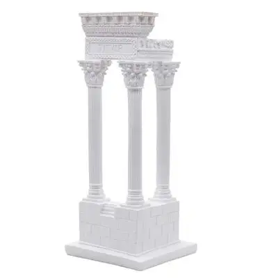 Mimari model antik yunan tapınağı Roman sütun dekorasyon avrupa dekorasyon alçı sütun reçine heykel