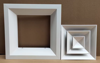 Diffuseur d'air carré en aluminium pour plafond HVAC, grille de ventilation réglable pour système de climatisation