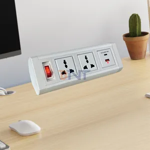 CE Approved High Quality 16A Rated Removable Table Power Socket AC AC Power Strip for Desk Top Charge Electronic Applications