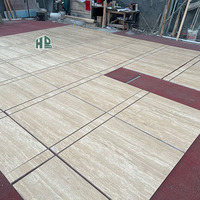Revêtement mural en travertin beige naturel, travertin classique, marbre travertin