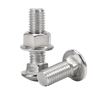 Galvanized Round Cup Head Square Neck Carriage <strong>Bolts</strong> Screws Hex Flange Nuts Full Thread M4 M5 M6 M8 <strong>M10</strong> X 18mm 70mm 3/8 1/2 1/4 - Product Image 4