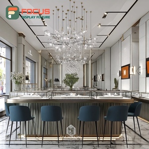 High Visibility Jewelry Shop Display Metal Frame Mall Counter Glass Showcase - Product Image 4