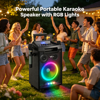 GENCE One 3"Tweeter One 8"Subwoofer Sans Fil pour Haut-parleur Karaoké Portable Mural/Plafond/Trépied Extérieur Boomboxes