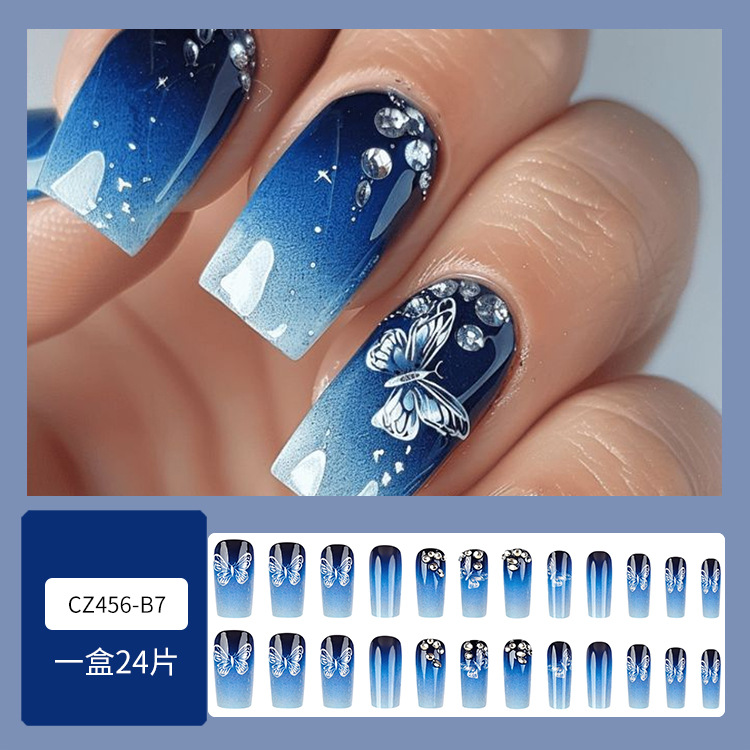 Cielo estrellado de mariposa azul Cz456-b7 [versión de pegamento de jalea]