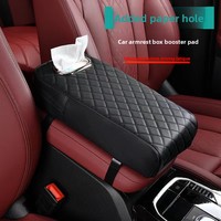 Coussin de protection universel en cuir pour accoudoir de voiture OLIVER, avec rangement, porte-mouchoirs et coussin de soutien central pour le coude, multifonctionnel