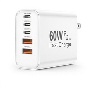 เครื่องชาร์จ USB C 60W PD 3.0 ชาร์จเร็วสำหรับไอโฟน ไอแพดแท็บเล็ต - Product Image 1