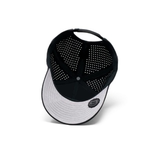 Casquette de golf OEM personnalisée en maille perforée avec logo, 6 panneaux, visière légèrement incurvée, snapback, patch en caoutchouc imperméable - Product Image 4
