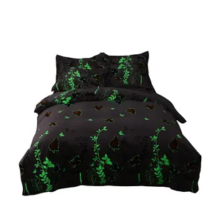 La nuova tecnologia di set di biancheria da letto lenzuola luminosa di notte incandescente lenzuola farfalla cut-out modello