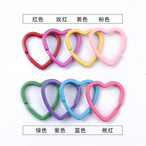 Colour Stainless Steel Keyring Key Chain Split Metal Key Rings Star Heart DIY Keychains Accessory Bulk Clasps Keychain <strong>Hook</strong> <strong>Loop</strong> - Product Image 5