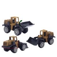 Coche de Juguete de Aleación de Zinc a Escala 1:64, Simulación de Ingeniería, Color Único, en Caja, Regalo para Niños, Coche Metálico Deslizante