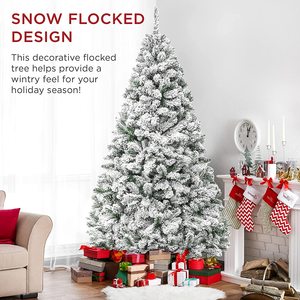 Fournitures d'usine 6 FT <span class=keywords><strong>180</strong></span> <span class=keywords><strong>CM</strong></span> Premium neige floquée artificielle vacances arbre <span class=keywords><strong>de</strong></span> noël pour vacances bureau fête décor - Product Image 6