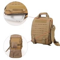 Petit sac à bandoulière tactique extérieur avec doublure en polyester Sac à bandoulière tactique passionné avec rangement pour tablette et ordinateur portable